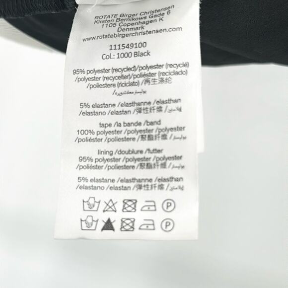 Rotate Birger Christensen Rosita Floral Cutout Mesh Mini Dress Black Size 4 - Picture 10 of 10